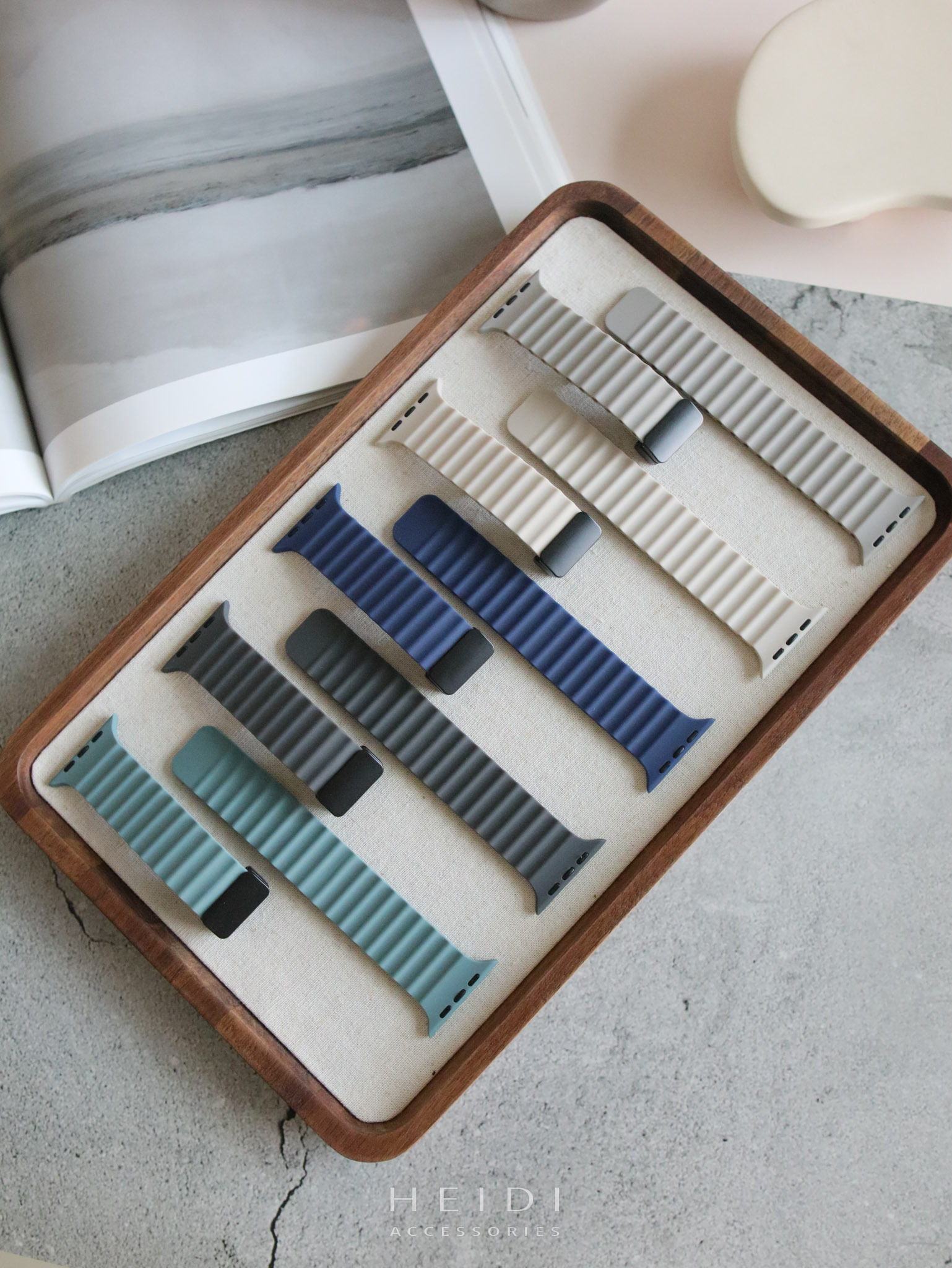 波浪磁釦式錶帶