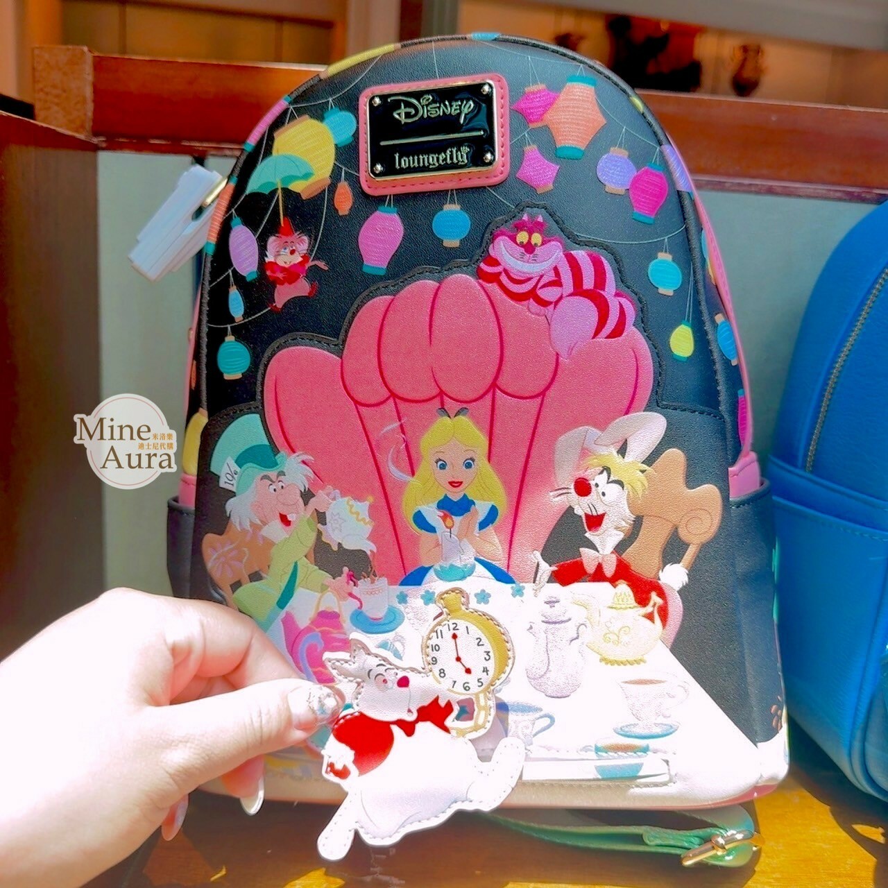 愛麗絲夢遊仙境 Alice in Wonderland 角色大集合 餐桌圖案 後背包 -香港迪士尼樂園