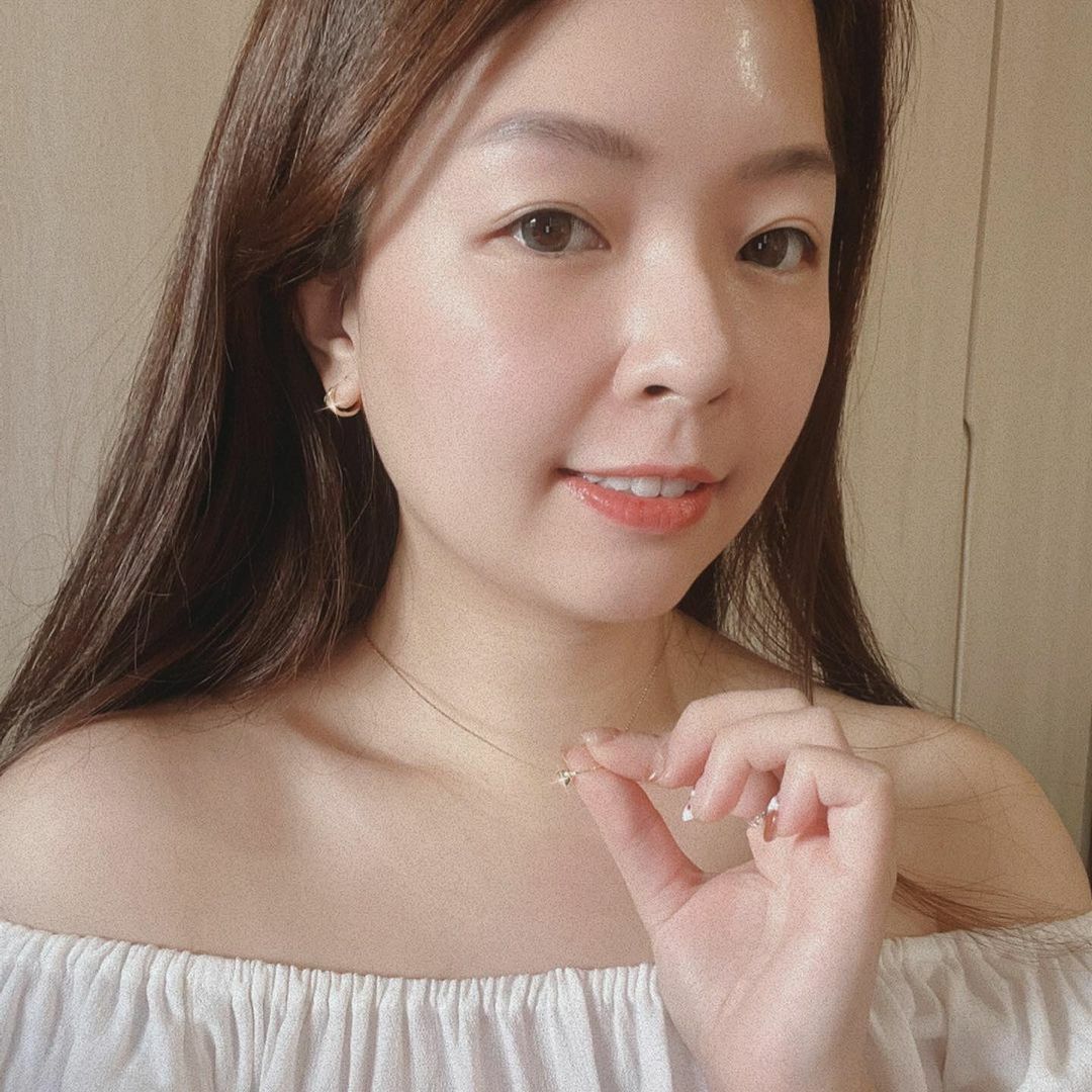 立體小愛心蛇骨鍊不褪色項鍊