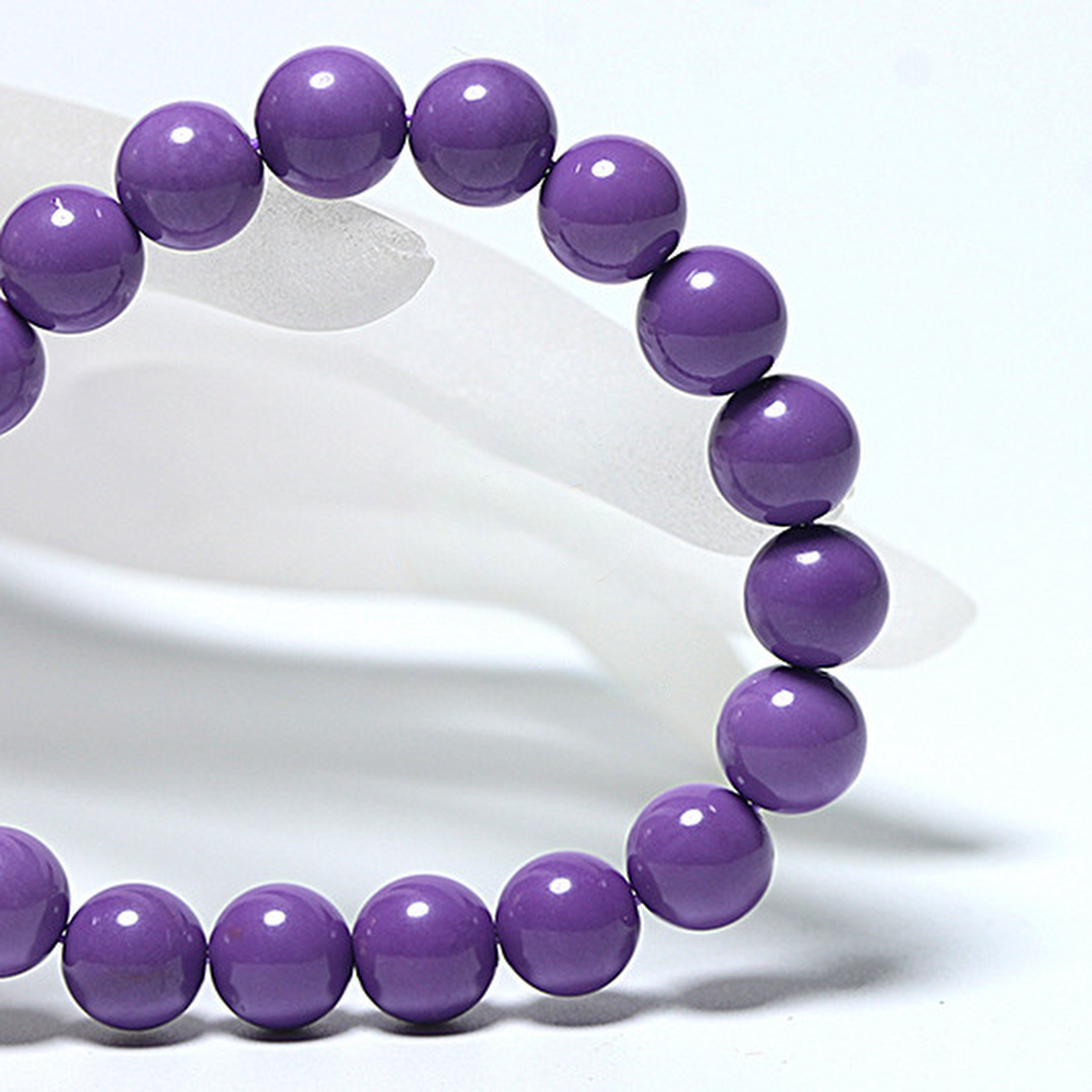 【藏寶】美國天然紫雲母水晶手鍊/水晶手串