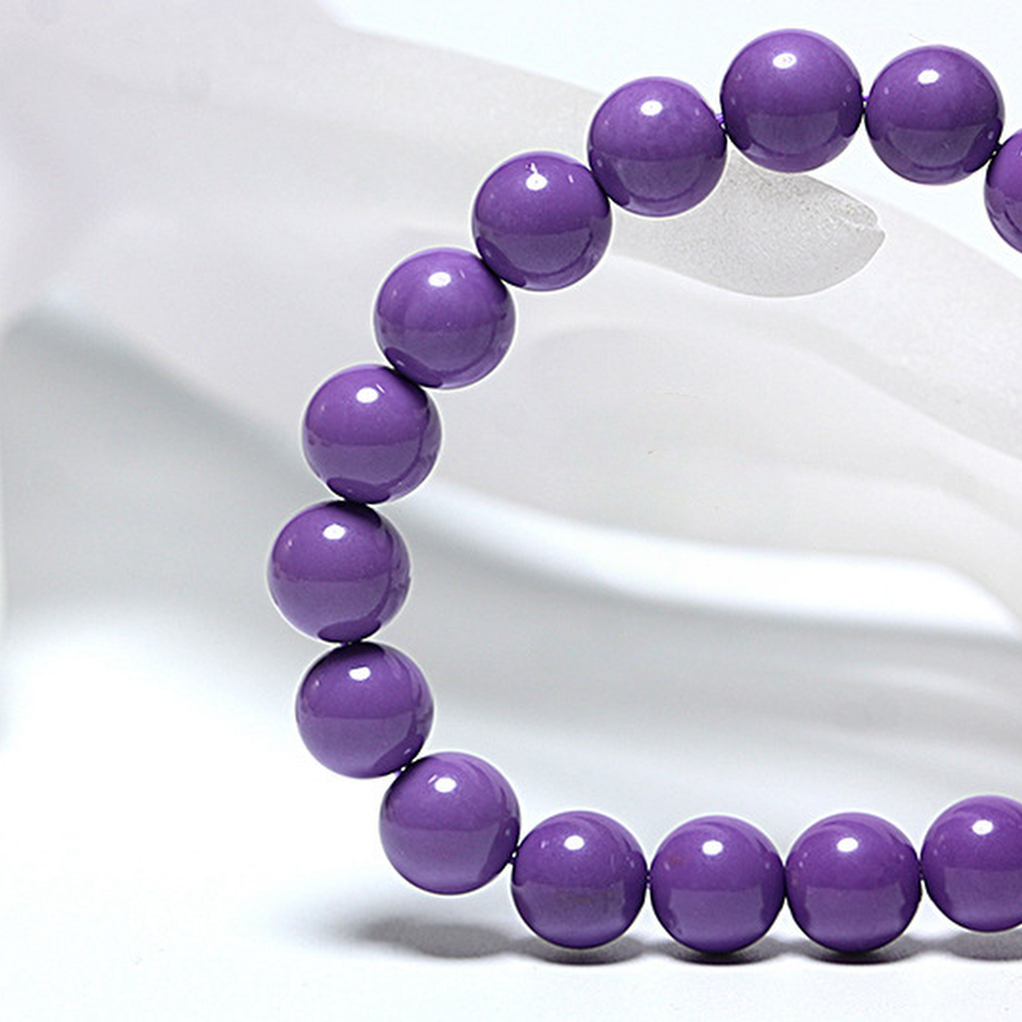 【藏寶】美國天然紫雲母水晶手鍊/水晶手串