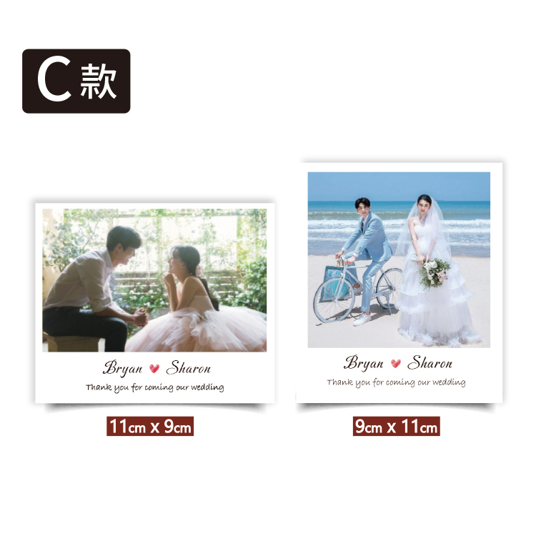 婚禮謝卡,婚紗照謝卡印刷,謝卡,wedding phoyo thank you card