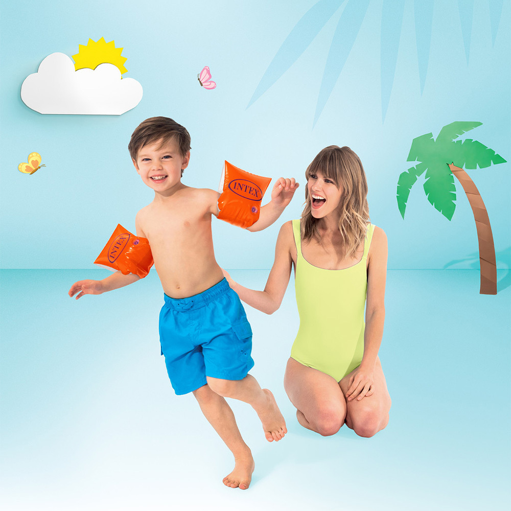 豪華充氣臂圈 (3-6歲) - 橙