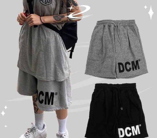 DISCERNMENT DCM 寬鬆 棉褲 短褲 休閒 字母LOGO 舒適