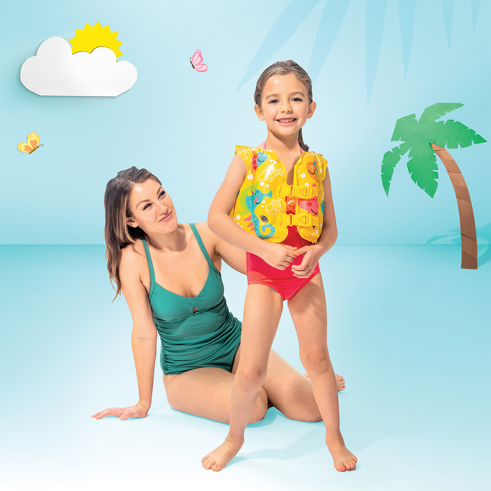 熱帶好友充氣游泳背心 - 黃