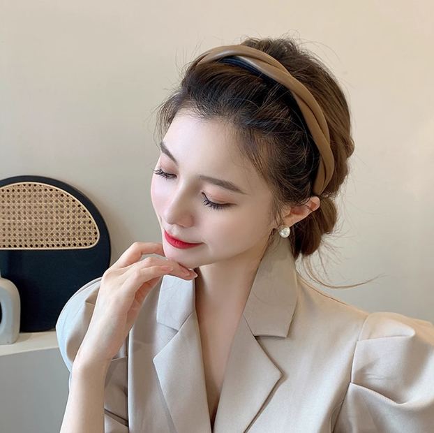 [2 FOR RM10] Korean Style Elegant Leather Cross Headband