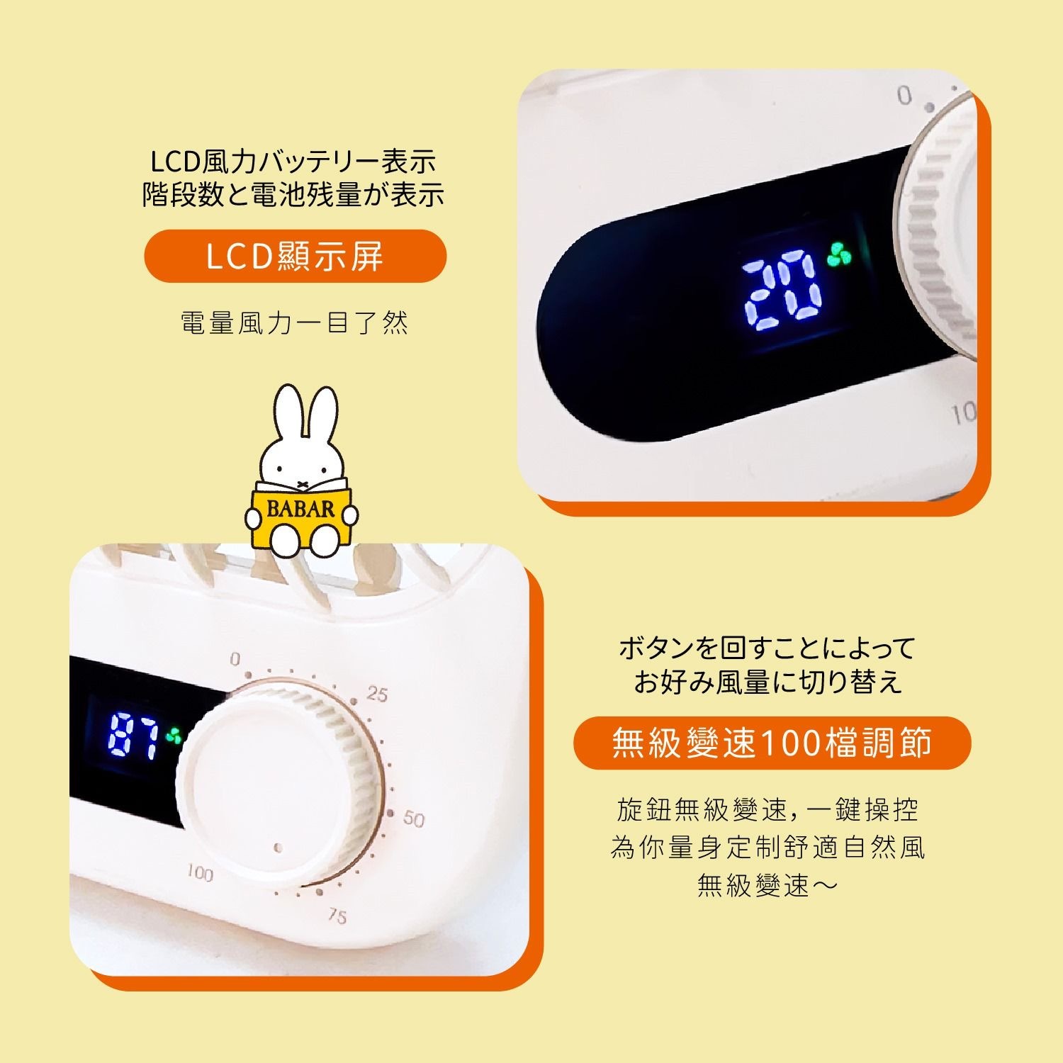 miffy超薄坐枱風扇