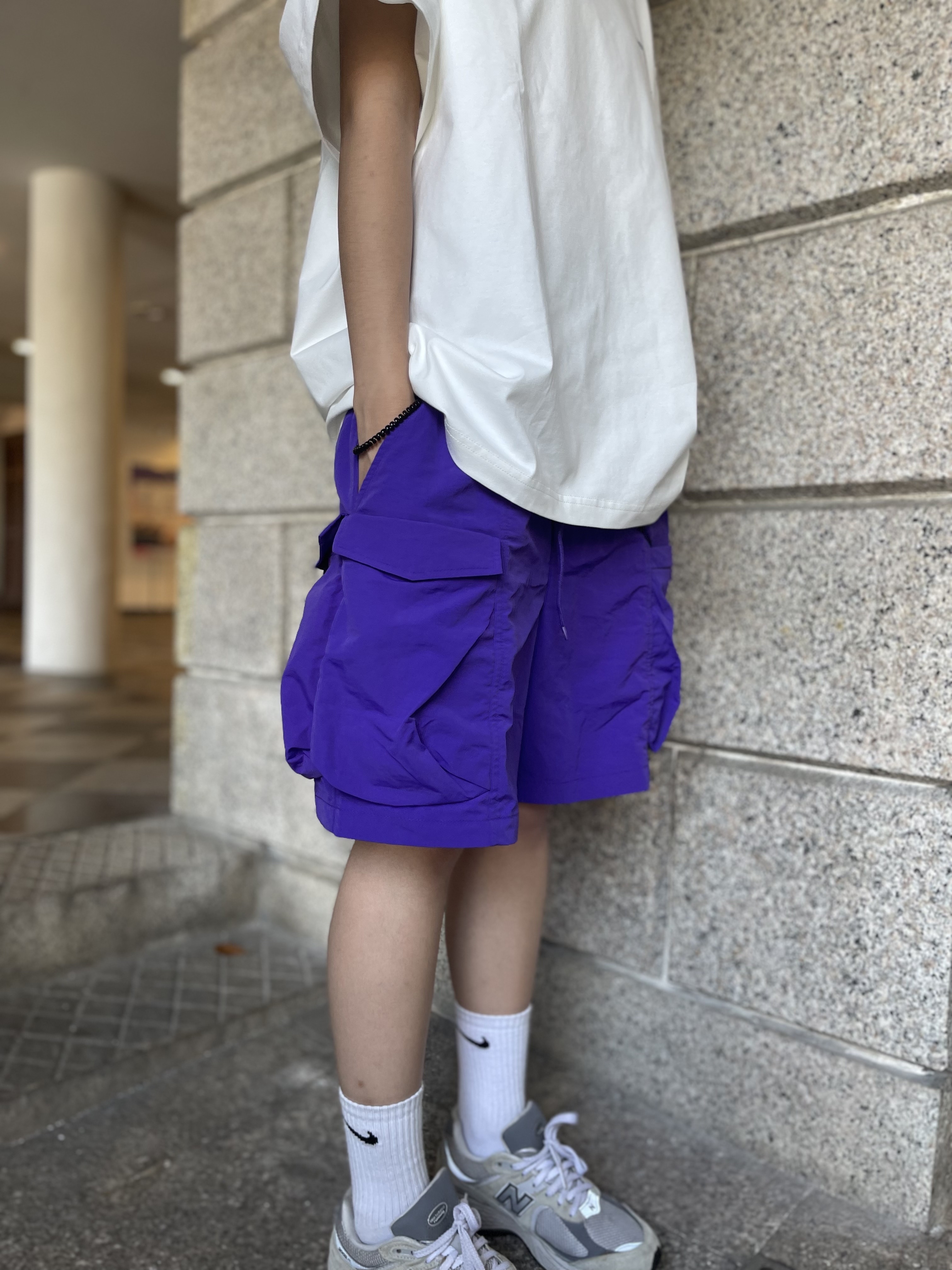 SPT0020 左zip右摺袋短褲