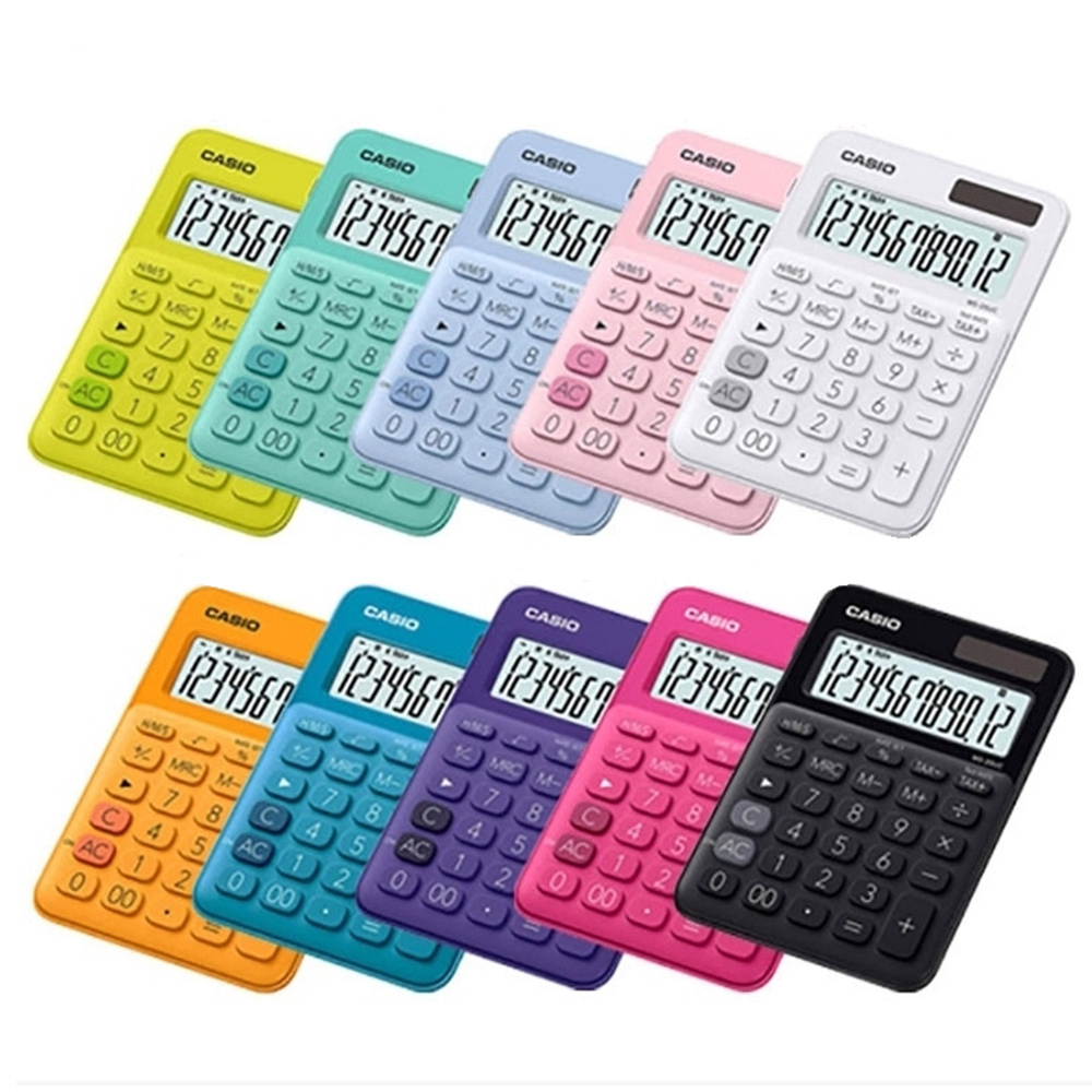 【CASIO 卡西歐 】MS-20UC 馬卡龍 計算機 迷你桌上型 多色 粉嫩 繽紛 超大顯示螢幕 12位