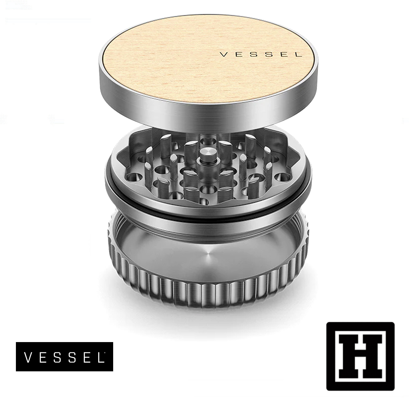VESSEL Mill Grinder 三片式 研磨器 「櫸木 Beechwood」