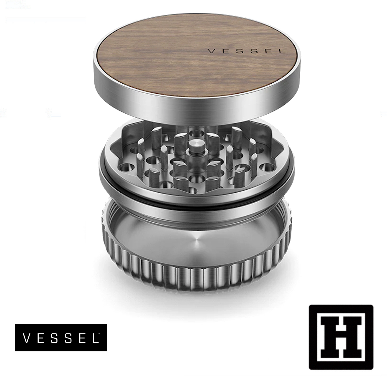 VESSEL Mill Grinder 三片式 研磨器 「胡桃木 Walnut」