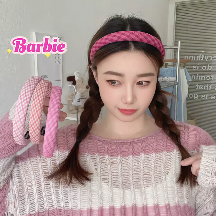 [2 FOR RM10] Pink Series Chanel-Style Plaid Headband