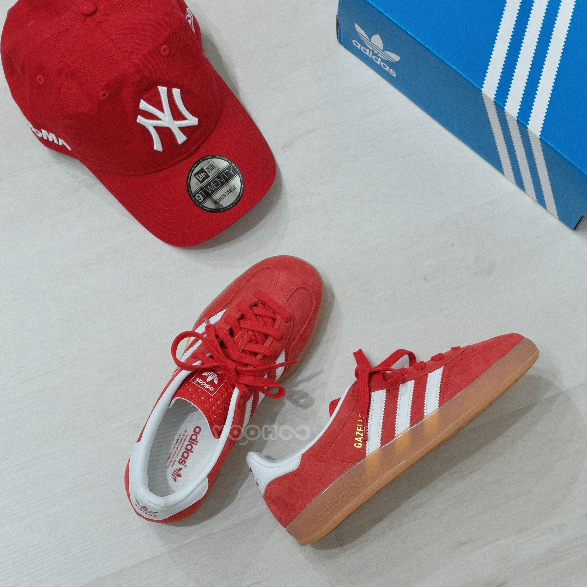 特價現貨┃adidas GAZELLE INDOOR 正紅 麂皮 膠底