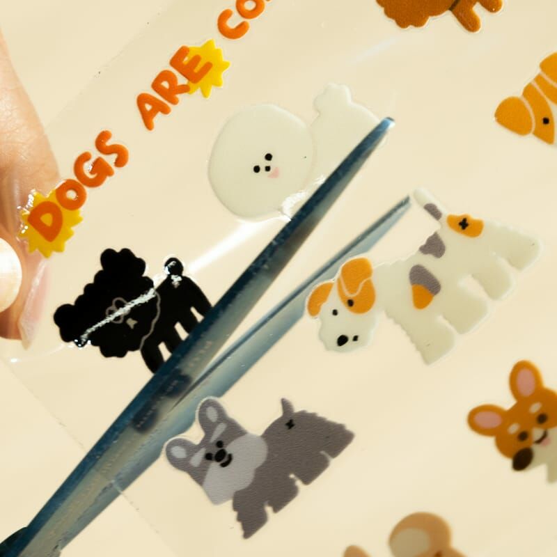 狗狗露營 水晶轉印貼紙｜微醺斑比