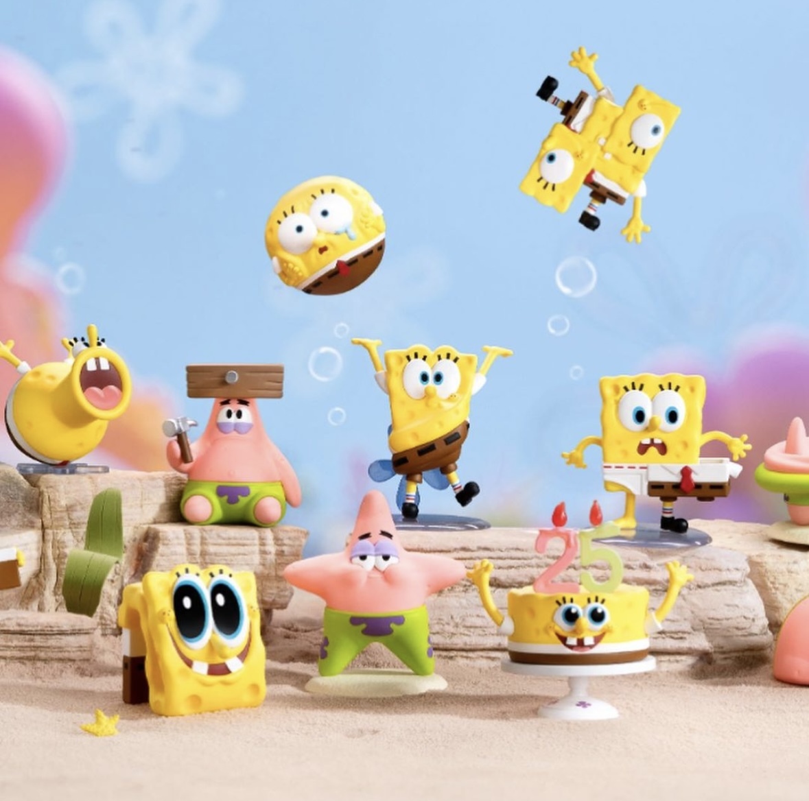 POPMART 正版授權 25週年限定 海綿寶寶搞怪系列盲盒 公仔 盲盒 12+1款 (任買兩件711免運)/預購