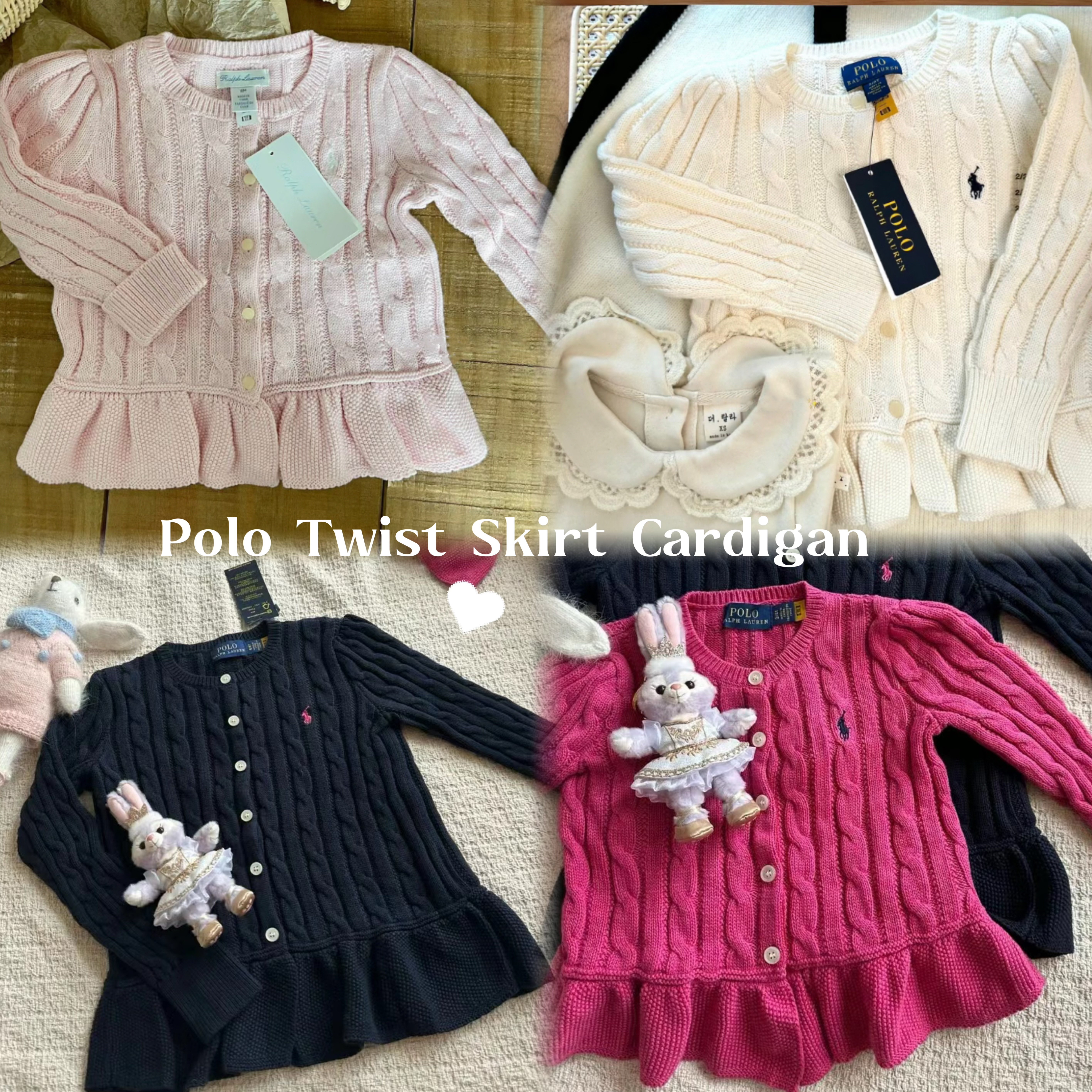 🐎𝐏𝐨𝐥𝐨 𝐑𝐚𝐥𝐩𝐡 𝐋𝐚𝐮𝐫𝐞𝐧 麻花針織裙擺外套 現貨