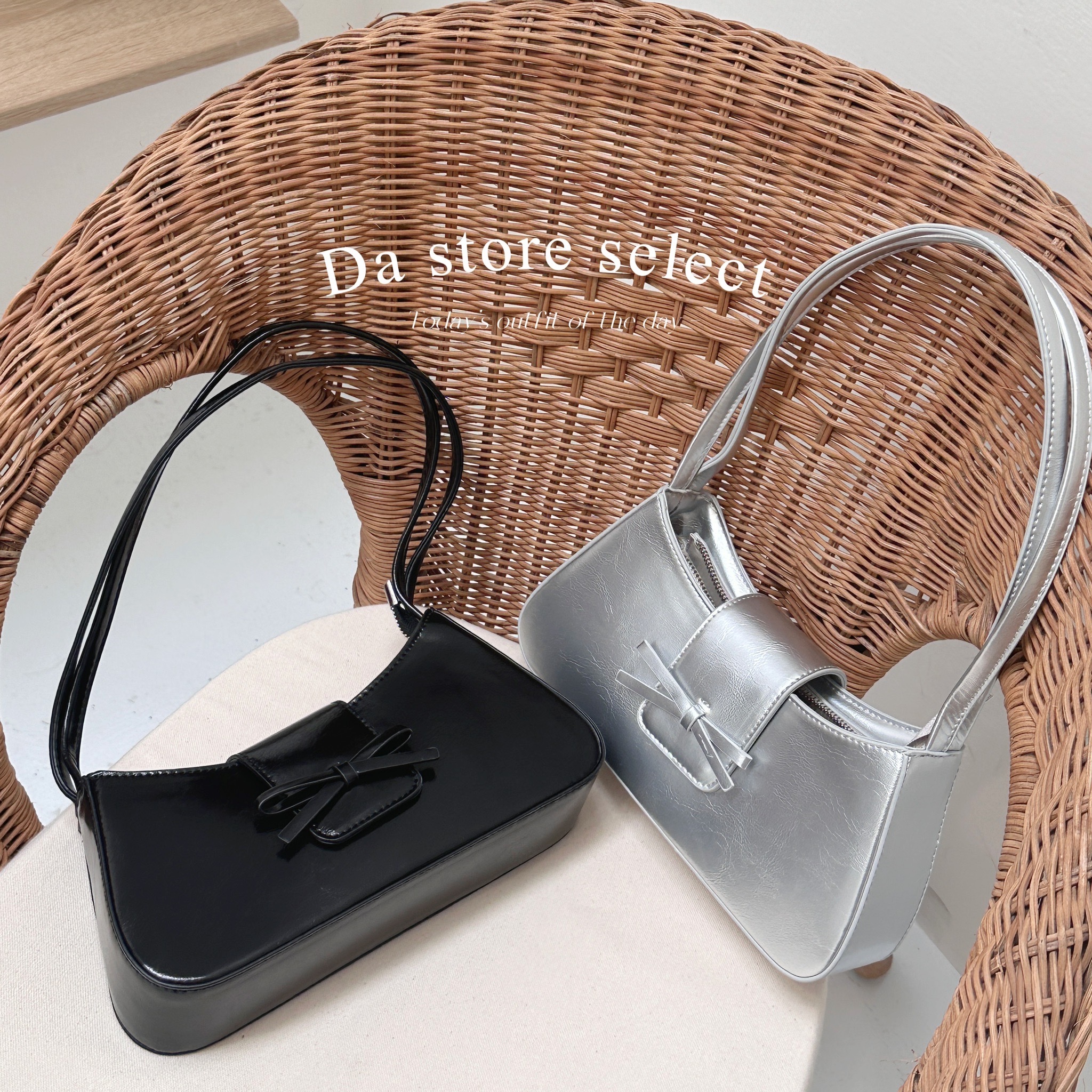 芭蕾風蝴蝶結腋下包/二色