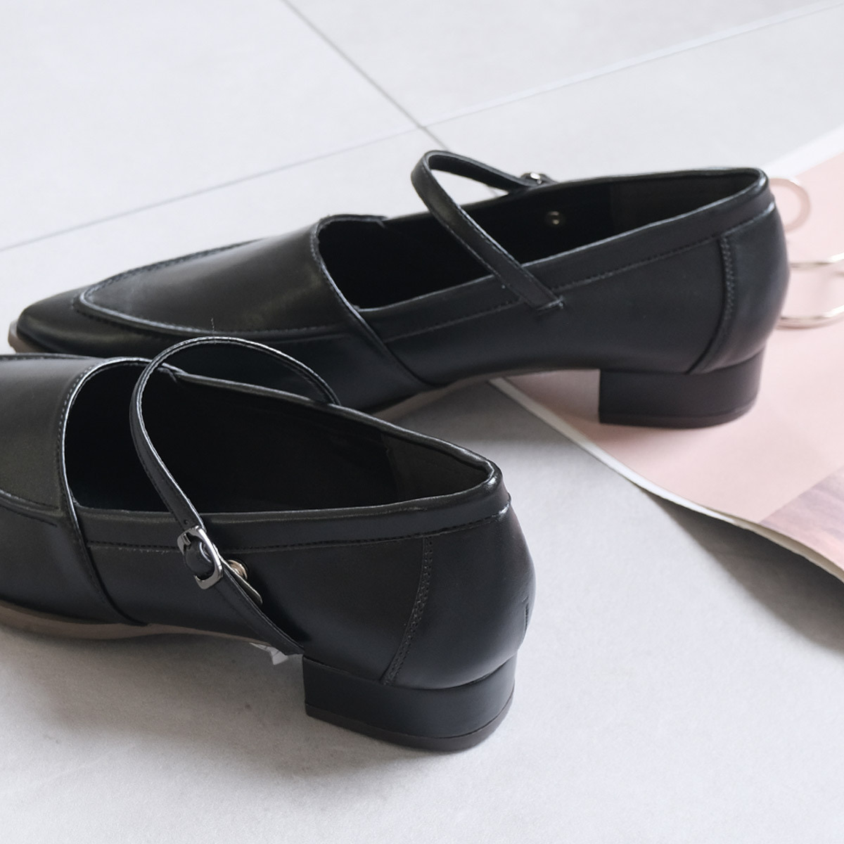 尖頭2.5公分瑪莉珍綁帶高跟鞋 超好走女鞋