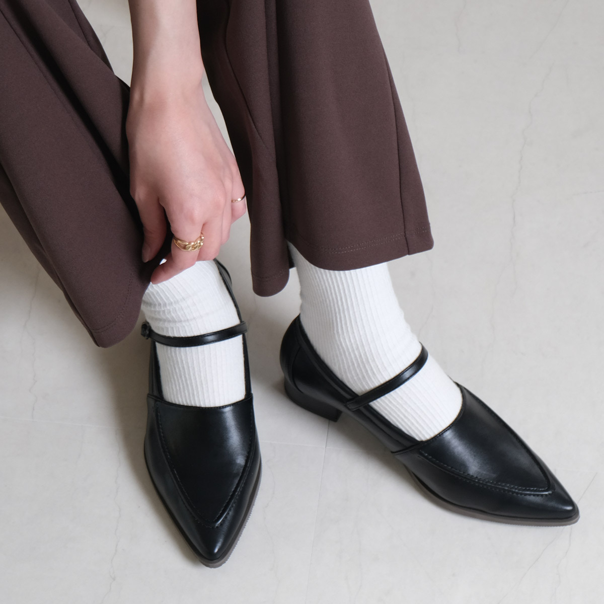 尖頭2.5公分瑪莉珍綁帶高跟鞋 超好走女鞋