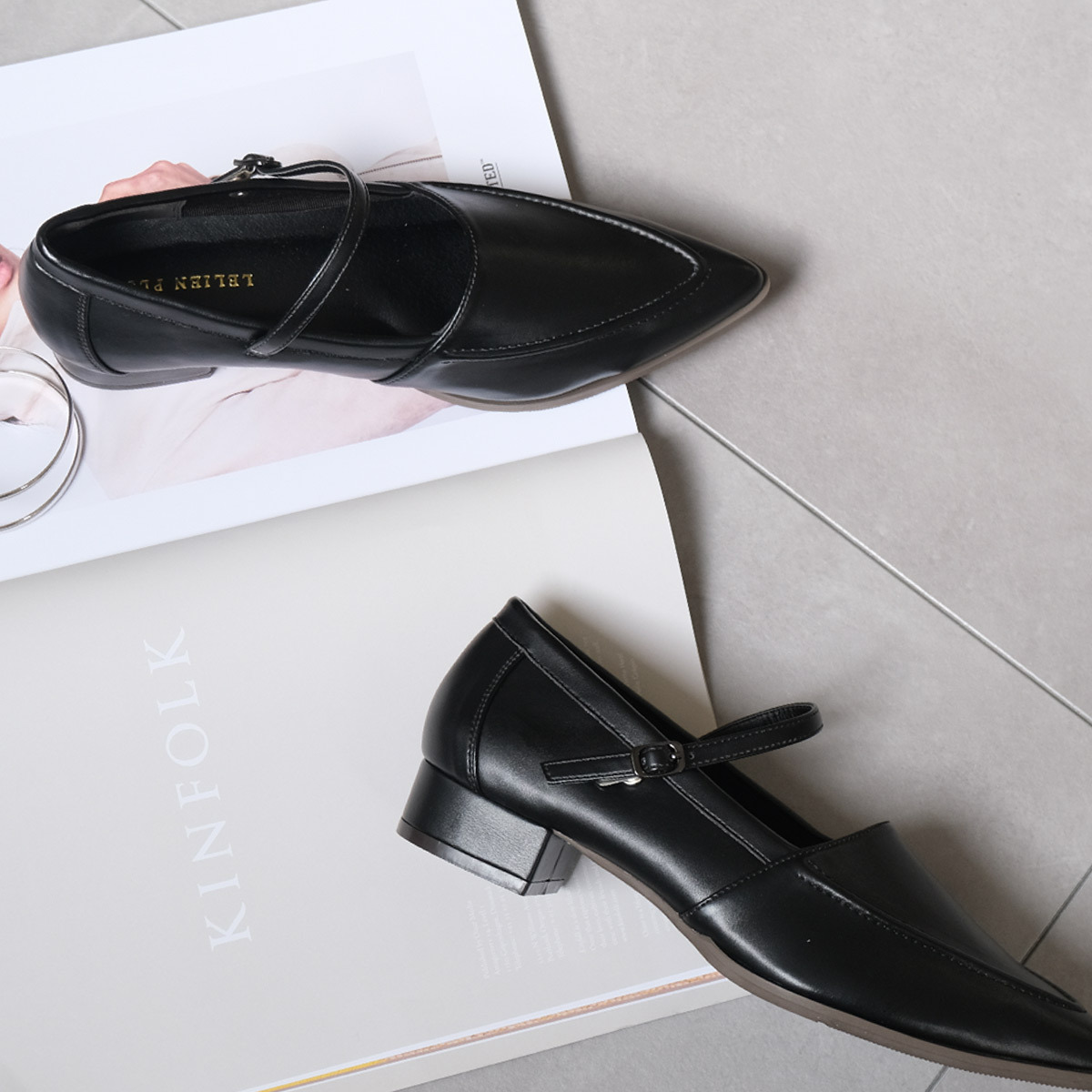 尖頭2.5公分瑪莉珍綁帶高跟鞋 超好走女鞋