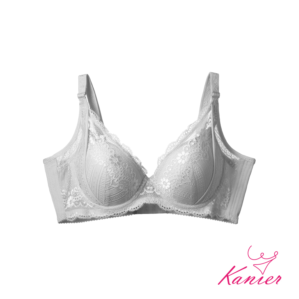 【Kanier卡妮兒】慵懶午後．外月牙提托 軟鋼圈機能型內衣【3202 柔灰  -B / C罩杯】