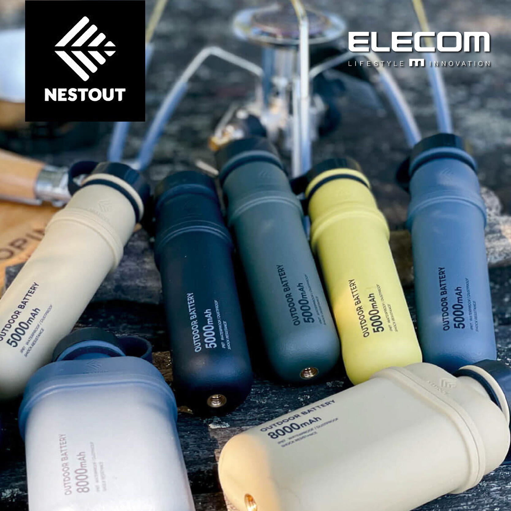 5000mAh NESTOUT OUTDOOR 軍事風移動電源 (IP67 防水防塵)(DE-NEST-5000)系列