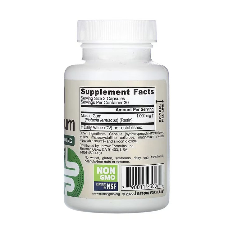 Jarrow Formulas, Mastic Gum, 1,000 mg, 60 Veggie Capsules (500 mg per Capsule)