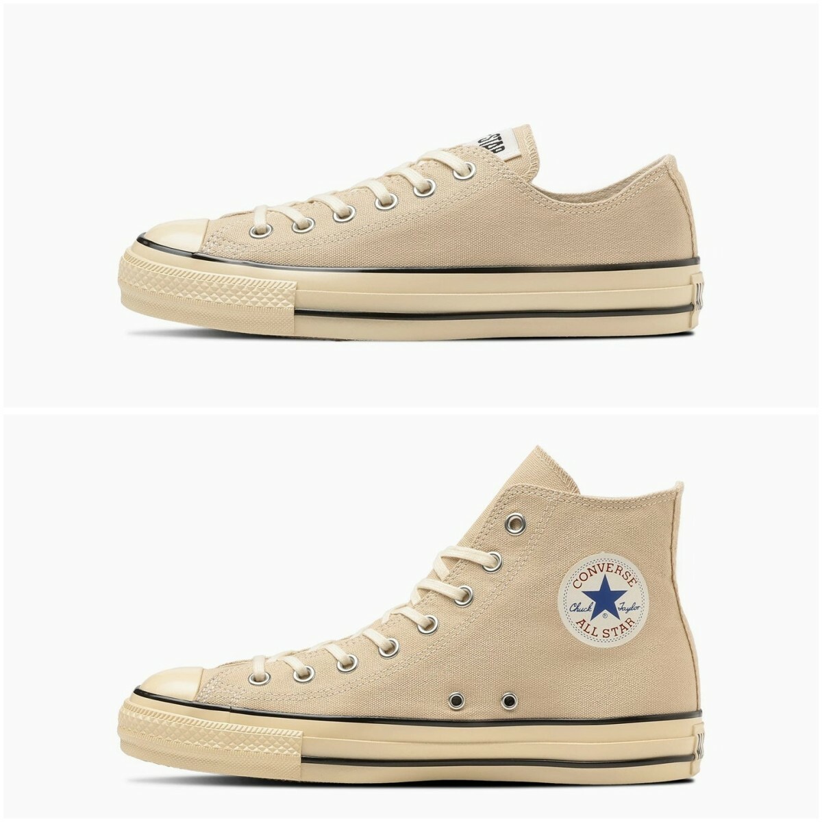 限時特價預購┃日本 CONVERSE ALL STAR US AGEDCOLORS OX HI 帆布 沙白色 低筒 高筒