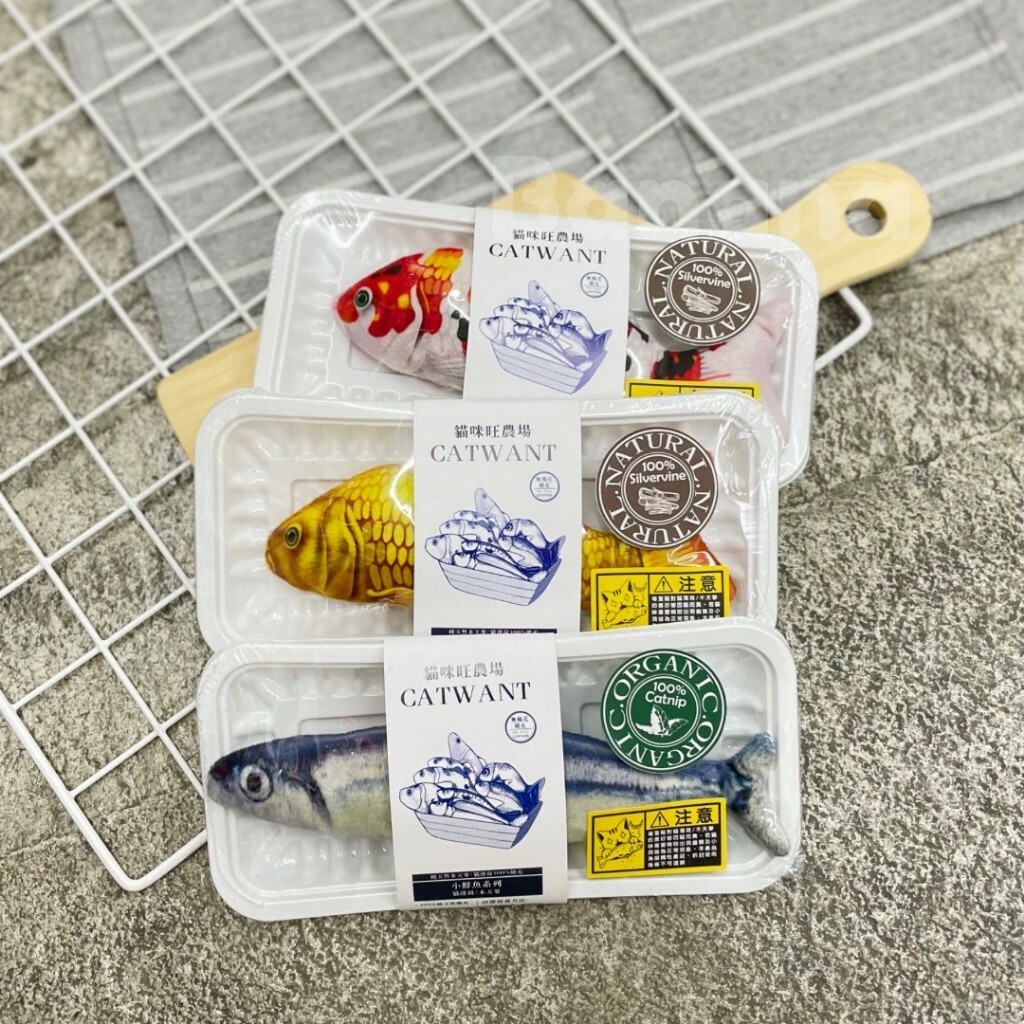 貓咪旺農場｜貓薄荷／木天蓼填充魚 貓玩具