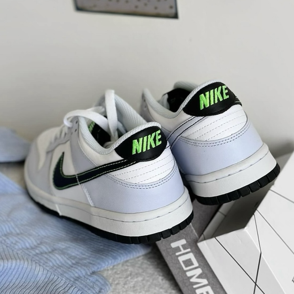 Nike Dunk Low Grey Green Strike GS 雲霧灰黑 灰綠 低筒 大童 休閒鞋