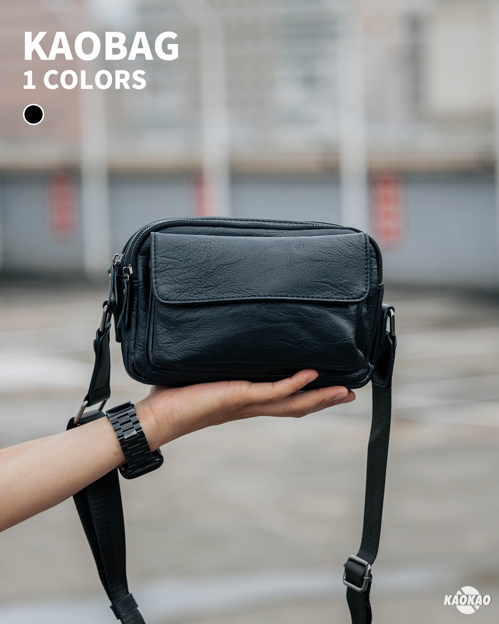 『現貨』皮革紋 雙拉鍊 側背包 防潑水 手拿單肩包