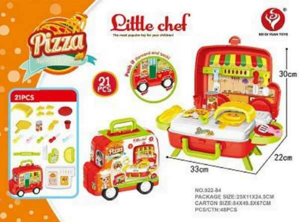 披薩店餐車手提盒套裝 (21PCS)