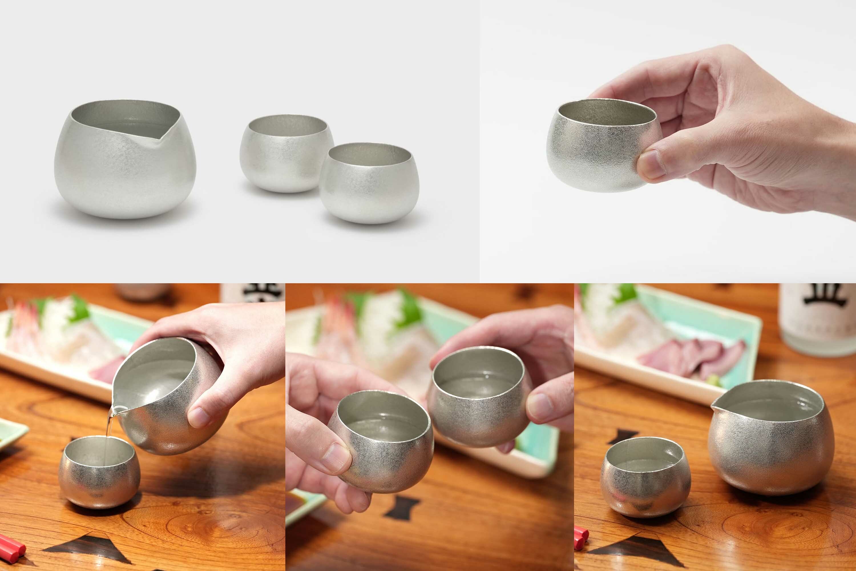 喝日本清酒的錫製小酒杯