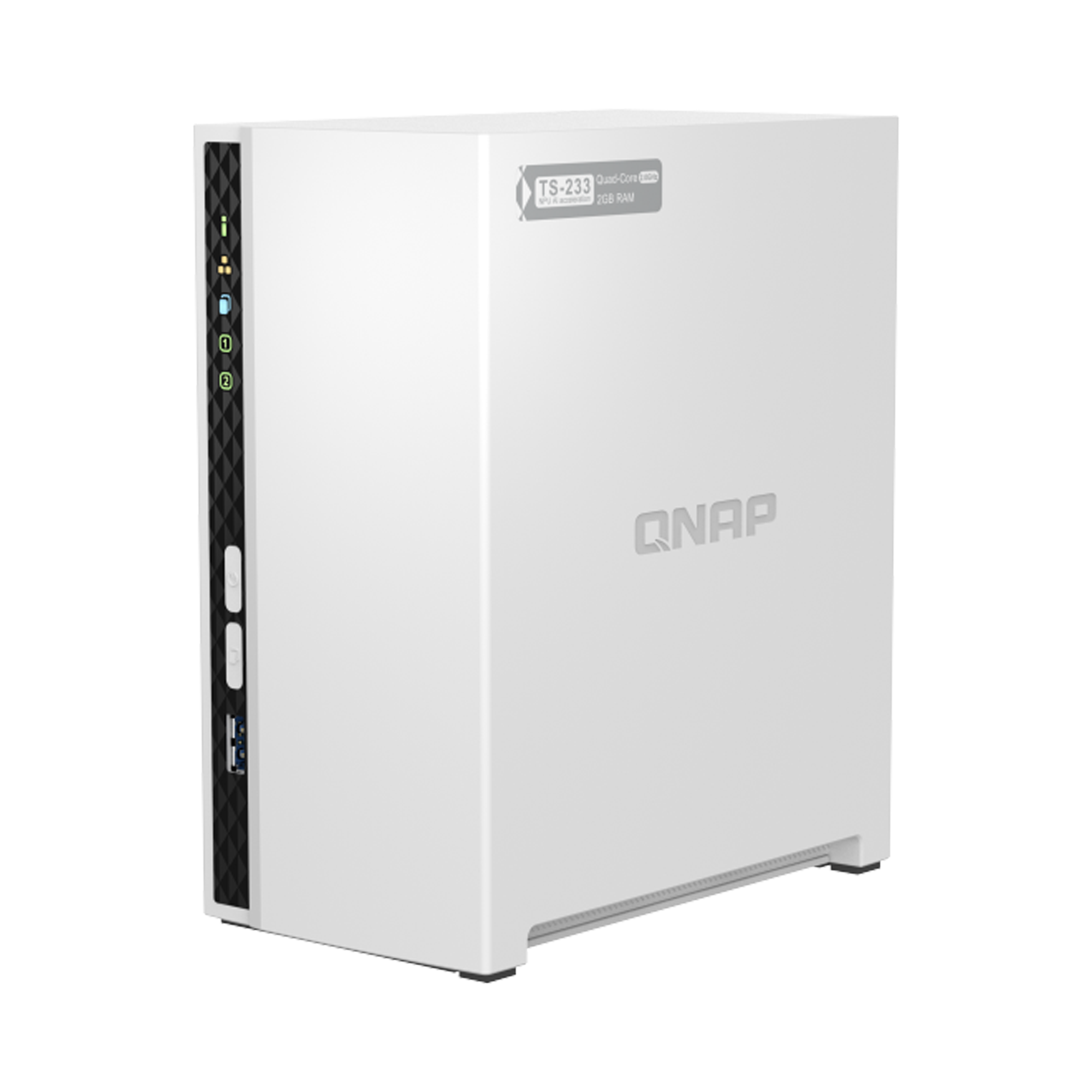 QNAP 】TS-233｜2-Bay｜多媒體集中管理｜AI 影像辨識｜家庭娛樂中心