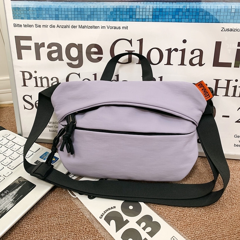 Hot style casual crossbody bag, sports backpack, outdoor shoulder bag (Taro Purple)