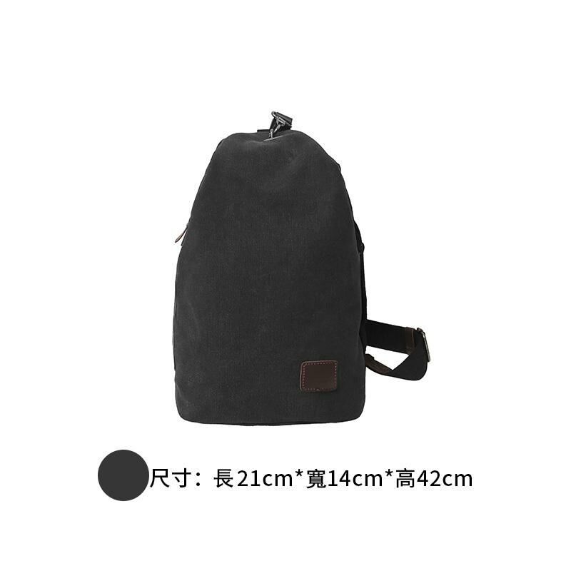 Popular casual crossbody bag, sports backpack, outdoor shoulder bag (black)