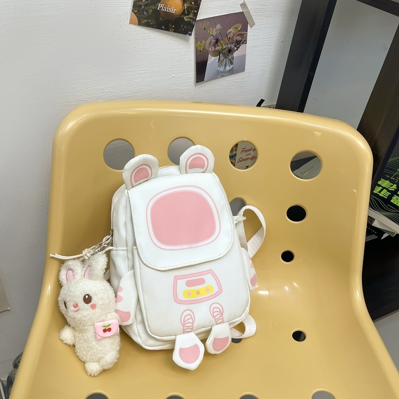 爆款休閒可愛斜挎包 挎包戶外單肩包(粉色【帶櫻桃兔掛件】)