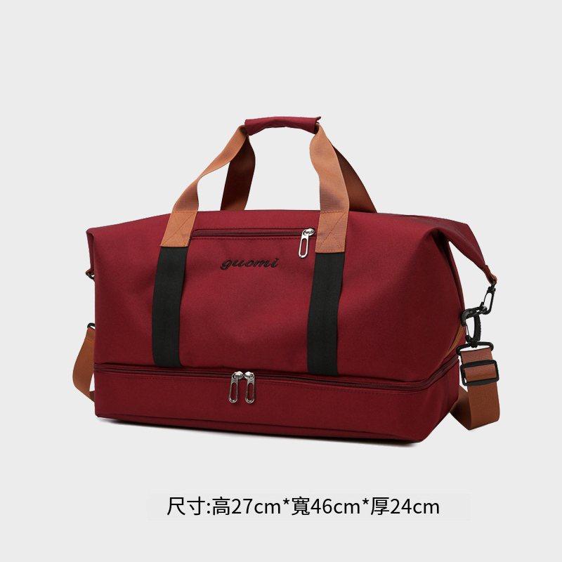 Popular large-capacity travel crossbody bag, short-distance lightweight luggage bag, handbag (red)