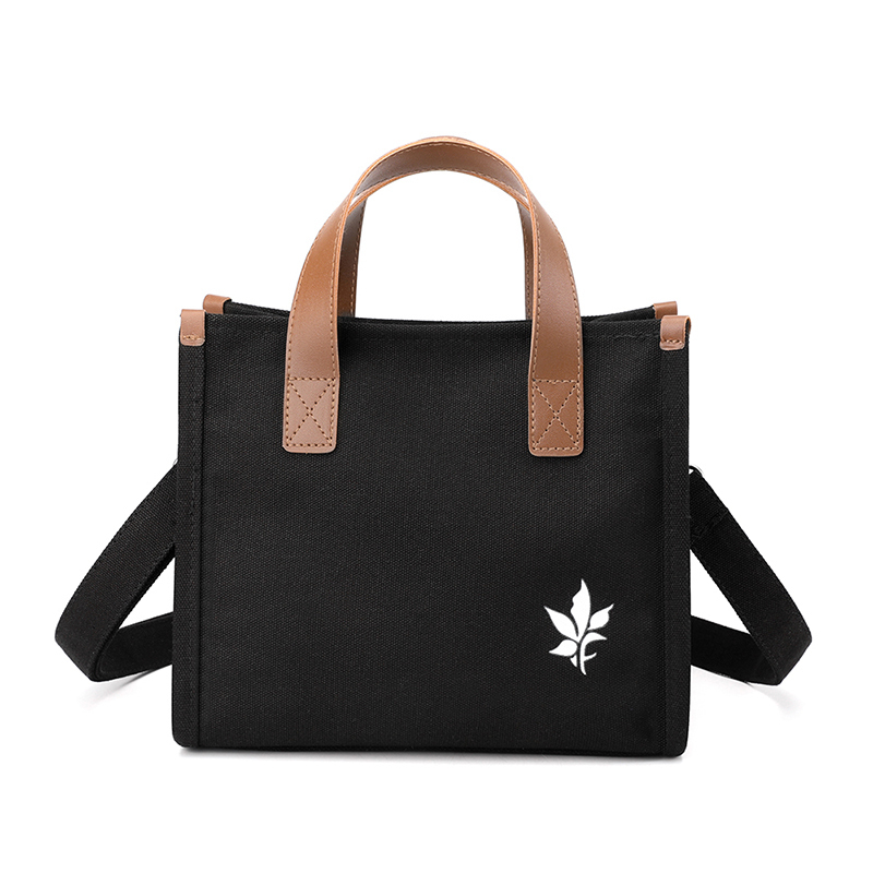 熱推精緻高級迷你斜挎包 帆布單肩手提包(黑色)