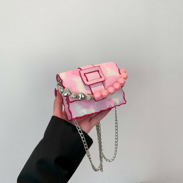 Hot Recommended Mini Chain Shoulder Crossbody Bag [Pink]