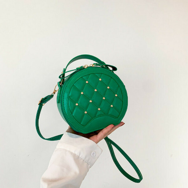 New versatile crossbody bag small round bag handbag [green]