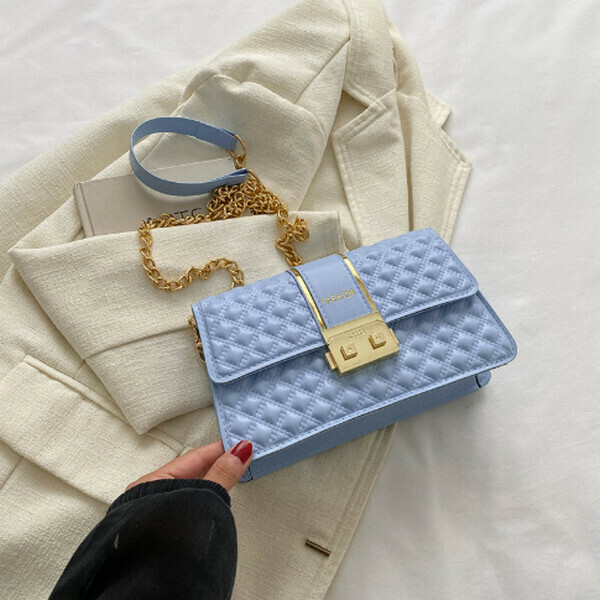 New diamond chain shoulder crossbody bag [blue]