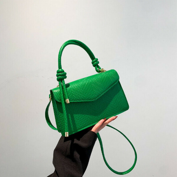New versatile shoulder bag textured crossbody bag [green]