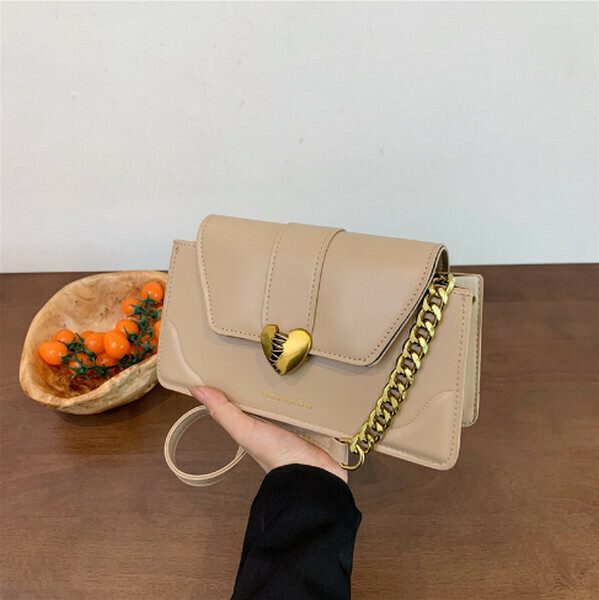 New retro one-shoulder crossbody bag [khaki]