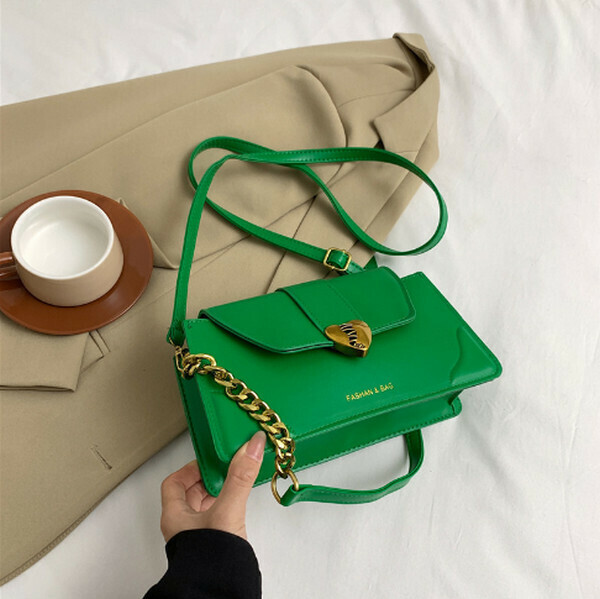 New retro single shoulder crossbody bag [green]