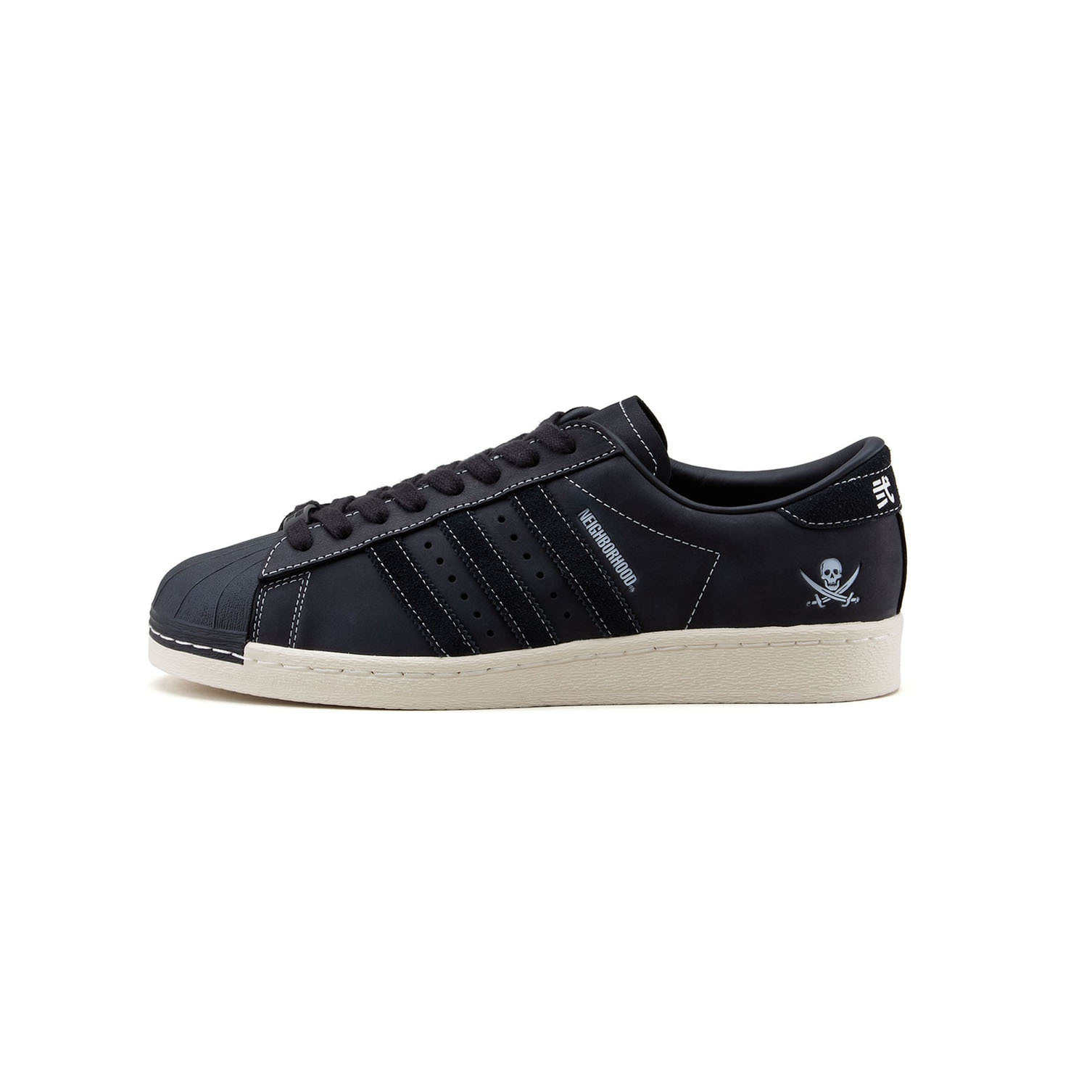 -(A4b)-NEIGHBORHOOD X ADIDAS SUPERSTAR "INK BLACK N-2005" 弍式 雙刀骷髏 -ID8650
