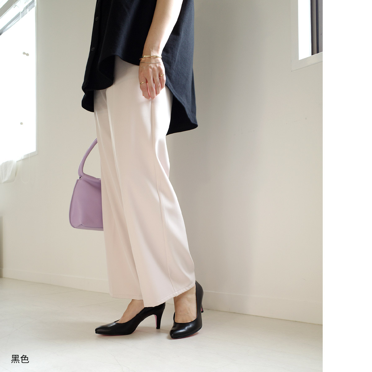 Point nine日本製真皮女用低調粉色鞋底尖頭高跟鞋7公分