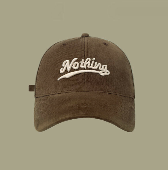 New style embroidered letter Noth brushed peaked cap (505 brown)