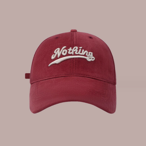 New style embroidered letter Noth brushed peaked cap (505 burgundy)