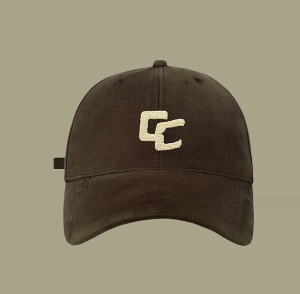 New simple letter CC brushed peaked cap (G97CHT brown)